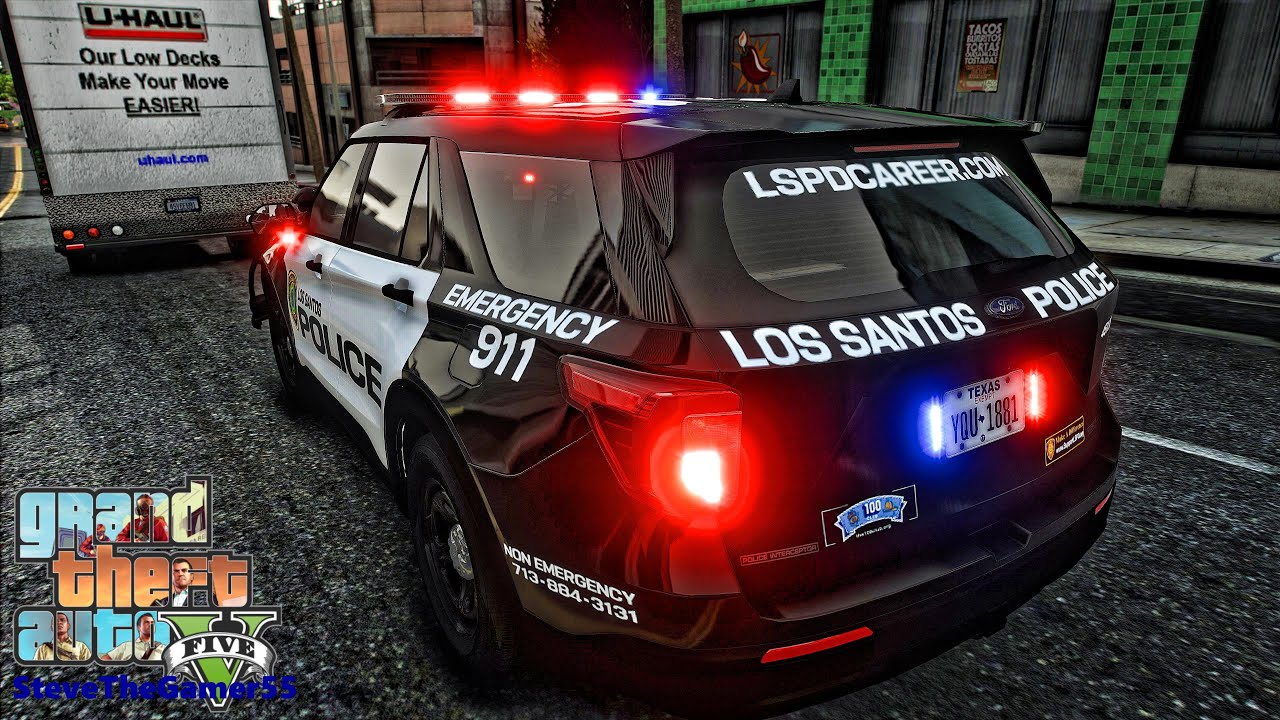 Playing GTA 5 As A POLICE OFFICER City Patrol HPD GTA 5 Lspdfr Mod 4K