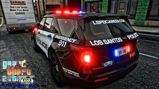 Playing GTA 5 As A POLICE OFFICER City Patrol| HPD|| GTA 5 Lspdfr Mod| 4K