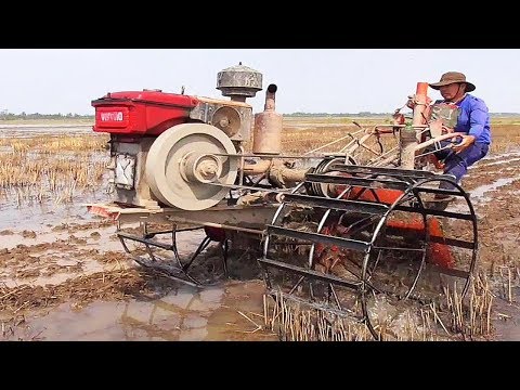 Máy xới con gác đầu động cơ VIKYNO xới ướt đất gốc rạ máy chạy quá khỏe quá nhẹ luôn / Mini tractor Máy xới con gác đầu động cơ VIKYNO xới ướt đất gốc rạ máy chạy quá khỏe quá nhẹ luôn / Mini tractor