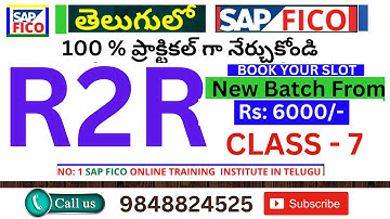 Sap R2R in Telegu - SAP End-User Training in Telugu (R2R, P2P, O2C)