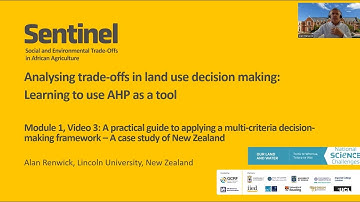 Module 1, Video 3 - Analysing trade-offs in land use decision making: learning to use AHP as a tool