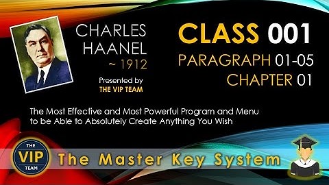 Class 001 - Paragraph 01-05 - Chapter 01 - Master Key System - THE VIP TEAM