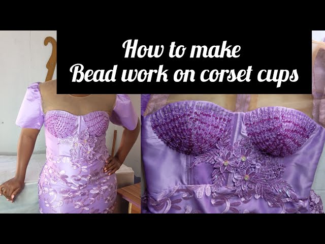 learn how to properly bead on clothes for Beginners. Beading (Easy method) # beading #beadwork - YouTube