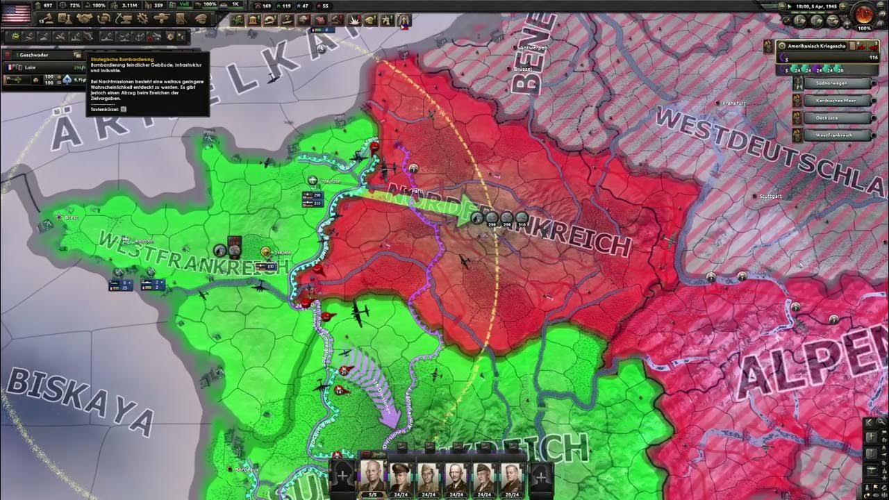 HOI4 USA 1945 Krieg gegen die Sowiets und die Deutschen YouTube