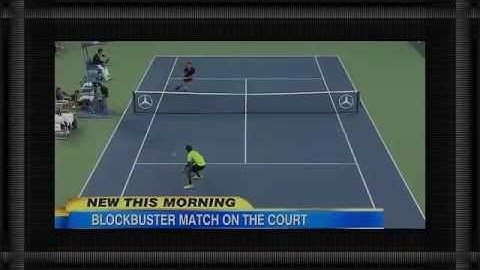 US Open 2014 Roger Federer Defeats Gael Monfils in Epic Match