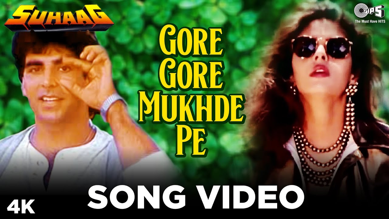 Gore Gore Mukhde Pe Kala Kala Chasma Song  Akshay Kumar  Suhaag  90s Songs  Udit Narayan Alka