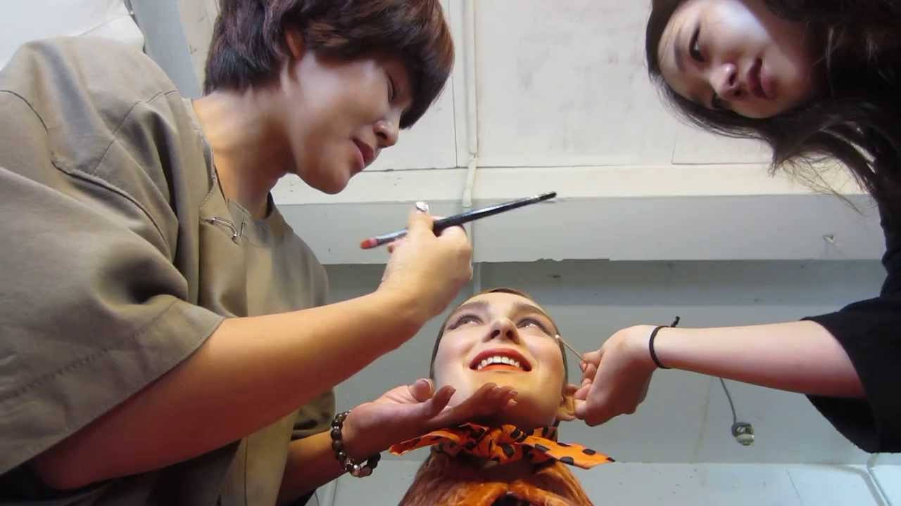 Model in the makeup chair YouTube
