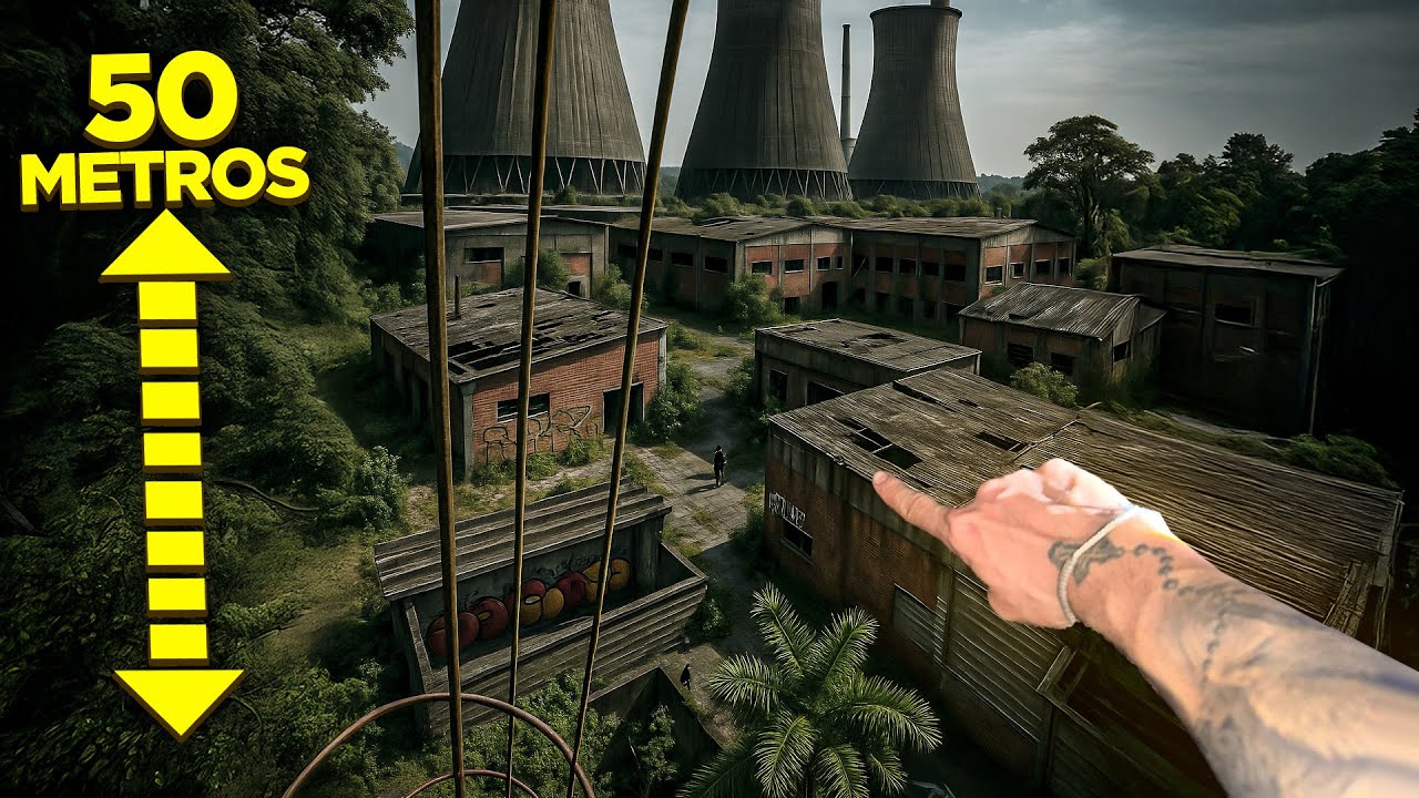 SUBI NO TOPO DA FÁBRICA DE EXPLOSIVOS ABANDONADA… TÁ TUDO PODRE!!