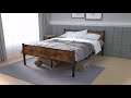 Ironck industrial bed frame fullqueen size assebly instruction
