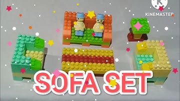 Sofa Set | How to make Sofa Set with plastic building blocks | Blocks for kids | Blocks Sofa Set