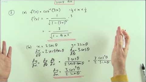 2008 SQA Advanced Higher Maths no.2   Differentiation