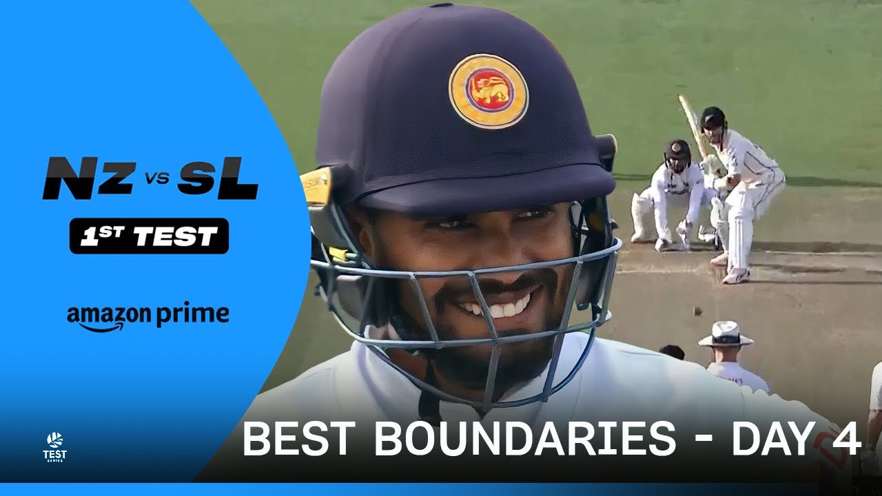 NZ vs SL | 1st Test: Day 4 - Best Hits of the Match 🏏 | Prime Video ...
