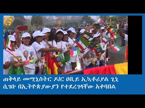 ጠቅላይ መሚኒስትር ዶ/ር ዐቢይ ኢኳቶሪያል ጊኒ ሲገቡ በኢትዮጵያውያን የተደረገላቸው አቀባበል