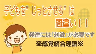子どもを“じっとさせる”は間違い⚠️子どもの発達には「刺激」が必要！（保育研修チラみせ～発達を促す感覚あそび～）※感覚統合理論