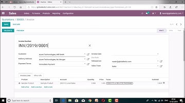 Odoo Demo - How to create Invoice in Odoo
