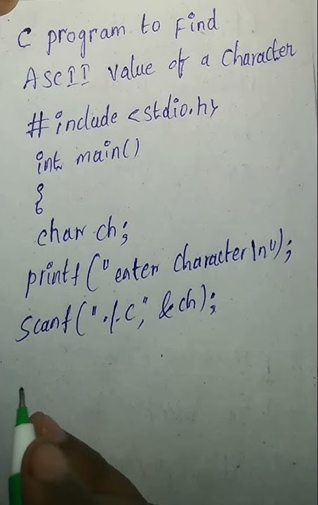 C Program to find ASCII value of a character. - YouTube