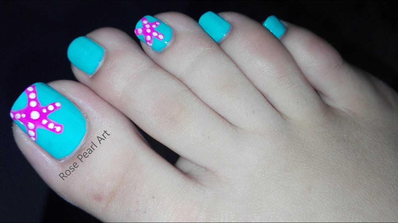 Cute Starfish Toe Nail Art - wide 5