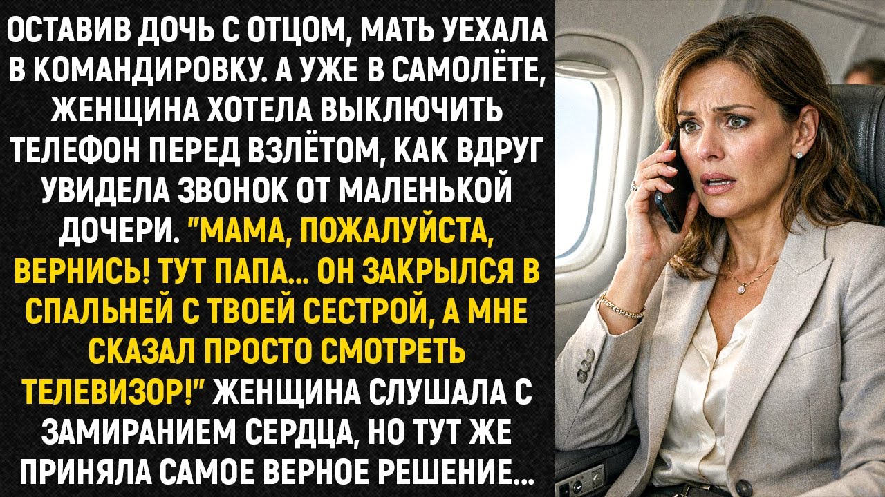 Оставив дочь с отцом, мать уехала в командировку. А уже в самолёте, женщина хотела выключить...