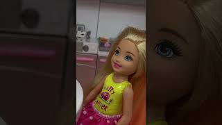 Barbie and Ken at Barbie Dream House with Barbie&#39;s Sister Chelsea Cleaning Her Room #shorts