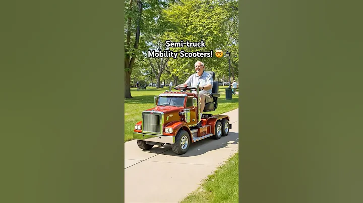 These semi-truck mobility scooters are perfect for retired truckers! 😱👏 #truckerlife #shorts