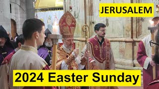 2024 Armenian Easter Sunday liturgy at the place of Jesus' resurrection in Jerusalem