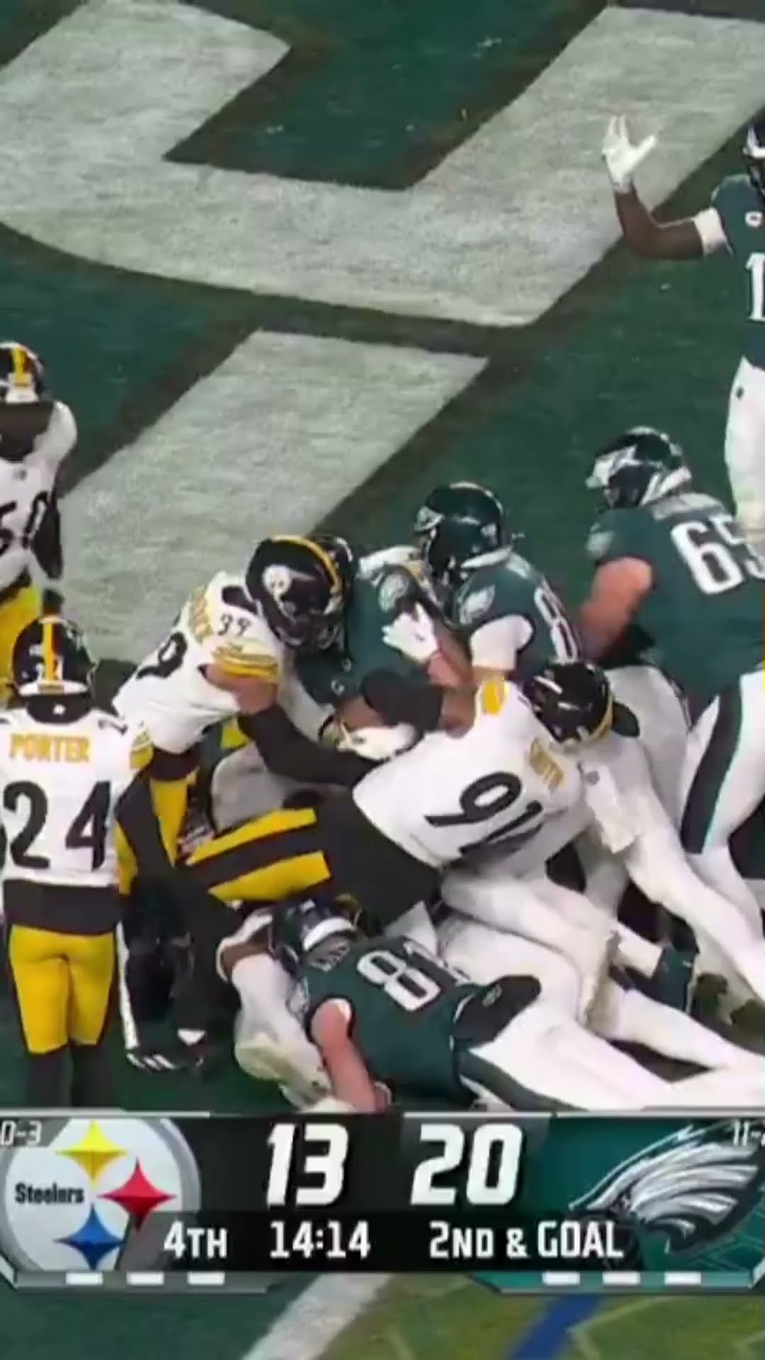 Jalen Hurts' BROTHERLY SHOVE TOUCHDOWN makes it 27-13 BIRDS ?? Eagles vs Steelers Highlights