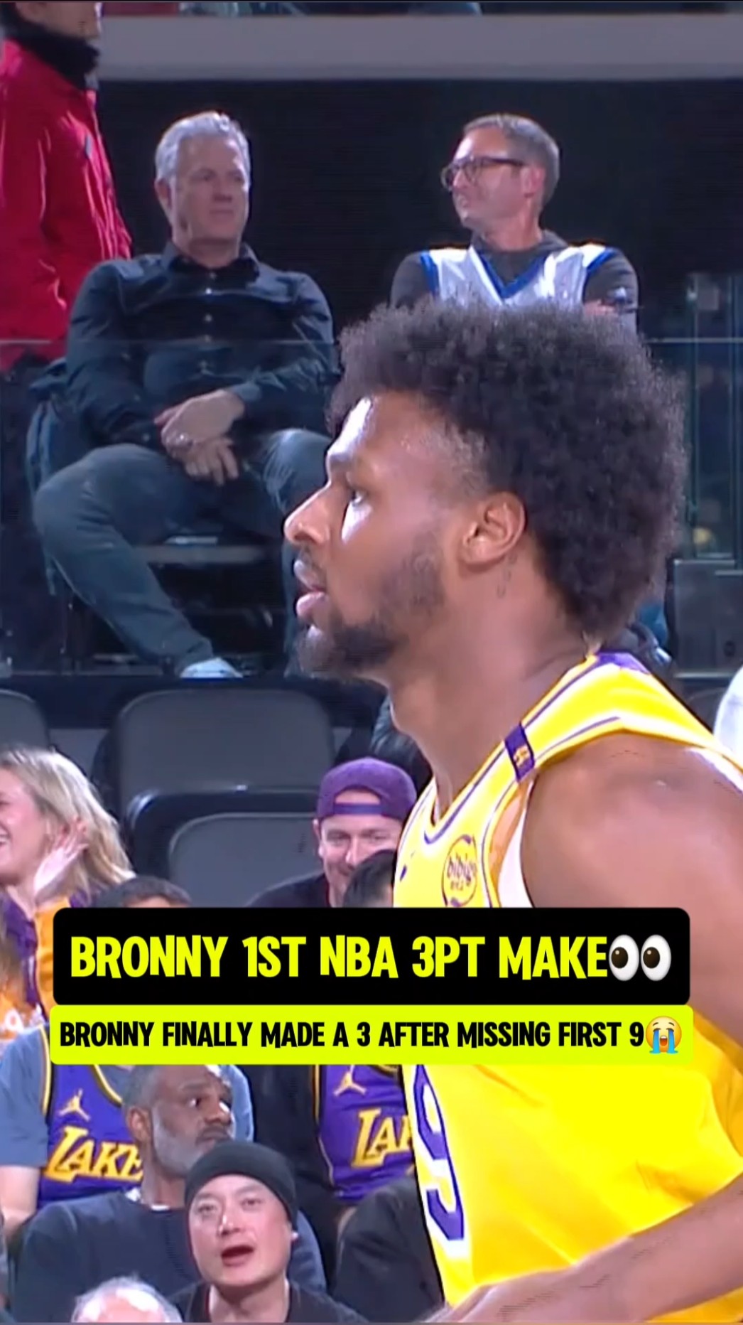 Bronny FINALLY made his FIRST 3PT?