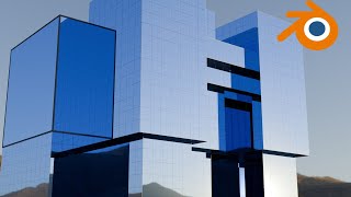 I Created a Glass Skyscraper in Blender from Scratch.