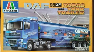 italeri 3817 daf 95 xf with topas tank trailer #italeri #daftrucks