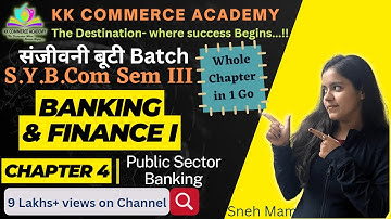 Sybcom Semester 3 | Banking & Finance 1 | Chapter 4 | Public Sector Banking | संजीवनी बूटी Batch