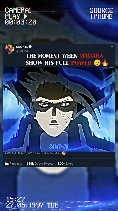 🗣️When Madara Uchiha Show His Full Power 😯
