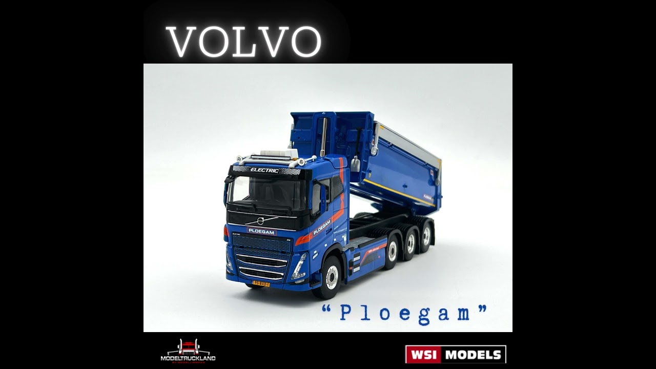 Volvo FH5 sleeper cab electric tipper truck 8×4 “Ploegam”,WSI Truck Models 