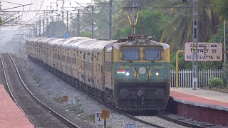 "SAPTHAGIRI" WAP 4 hauled the 'TIRUPATI EXPRESS' glides the Roller-coaster Gradient| INDIAN RAILWAYS