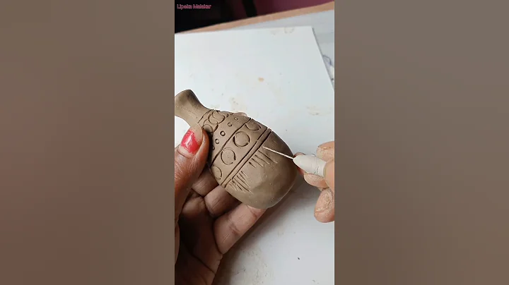 how to make mini flower pot with clay #shorts #youtubeshorts #viral #diy #video