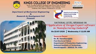 Application of Design-Expert Software in Manufacturing Industry-National Webinar