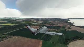 Vision Jet v2 : Approach &amp; Landing at Dundee Airport (EGPN) : MSFS