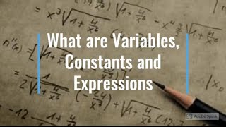 What are Variables Constants and Expressions in Math's | Difference Between Constant and Variable