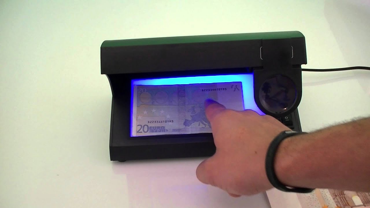 Detecteur faux billets euros realiste avec lampe UV et Stylo faux billets.  Marqueur compteuse verificateur billet de banque. : : Fournitures  de bureau