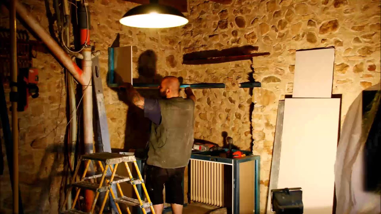 Scrivania e mensole in cartongesso youtube Mensola in cartongesso
