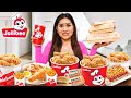 Americans Try Jollibee For The First Time! (Chickenjoy, Yum Burger, Burger Steak, Jolly Spaghetti)