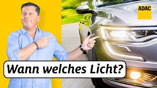 Wann muss ich beim Autofahren welches Licht einschalten? | ADAC | Recht? Logisch!