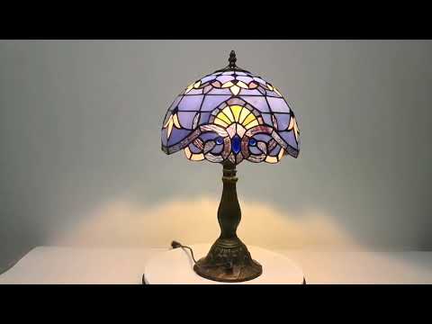 Lamp Blue Purple Baroque Style Stained Glass Lavender Lampshade You Lamp Blue Purple Baroque, Purple Stained Glass Lamp