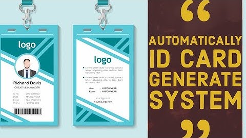 How to make ID Card using MS Access|| Mazzako Technology