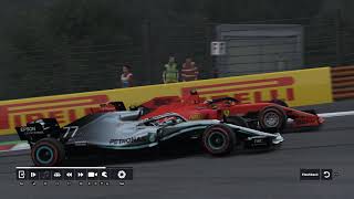 1:25 starting grid 3:00 formation lap 5:05 race start 15:45 pitstop
#1: tyres from softs to intermediates 34:30 #2: back ...