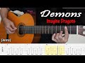 DEMONS - IMAGINE DRAGONS - Fingerstyle Guitar Tutorial TAB