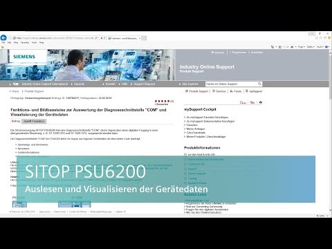 SITOP PSU6200 - Auslesen und Visualisieren der Gerätedaten