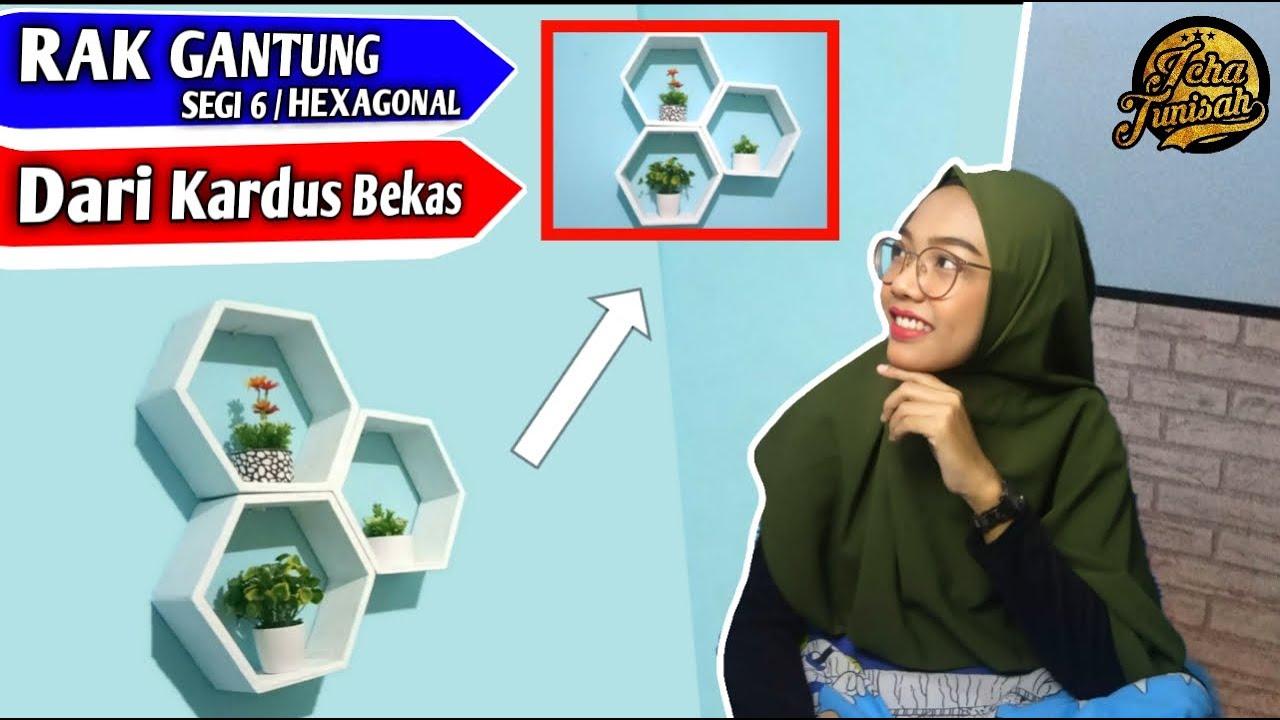 Tutorial Cara Membuat Rak gantung Segi enam | Rak Hexagonal