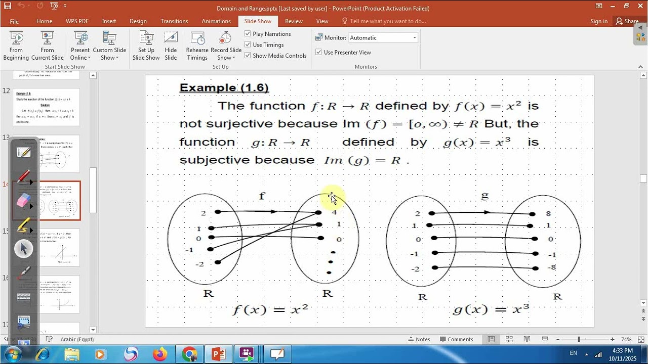 Onto function الدالة الشاملة