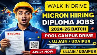 Micron Semiconductor job 2026 | Diploma | Pool Campus Drive | Freshers Apply | Raman Career Connect
