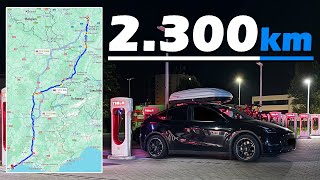 Tesla Langstrecke Südfrankreich